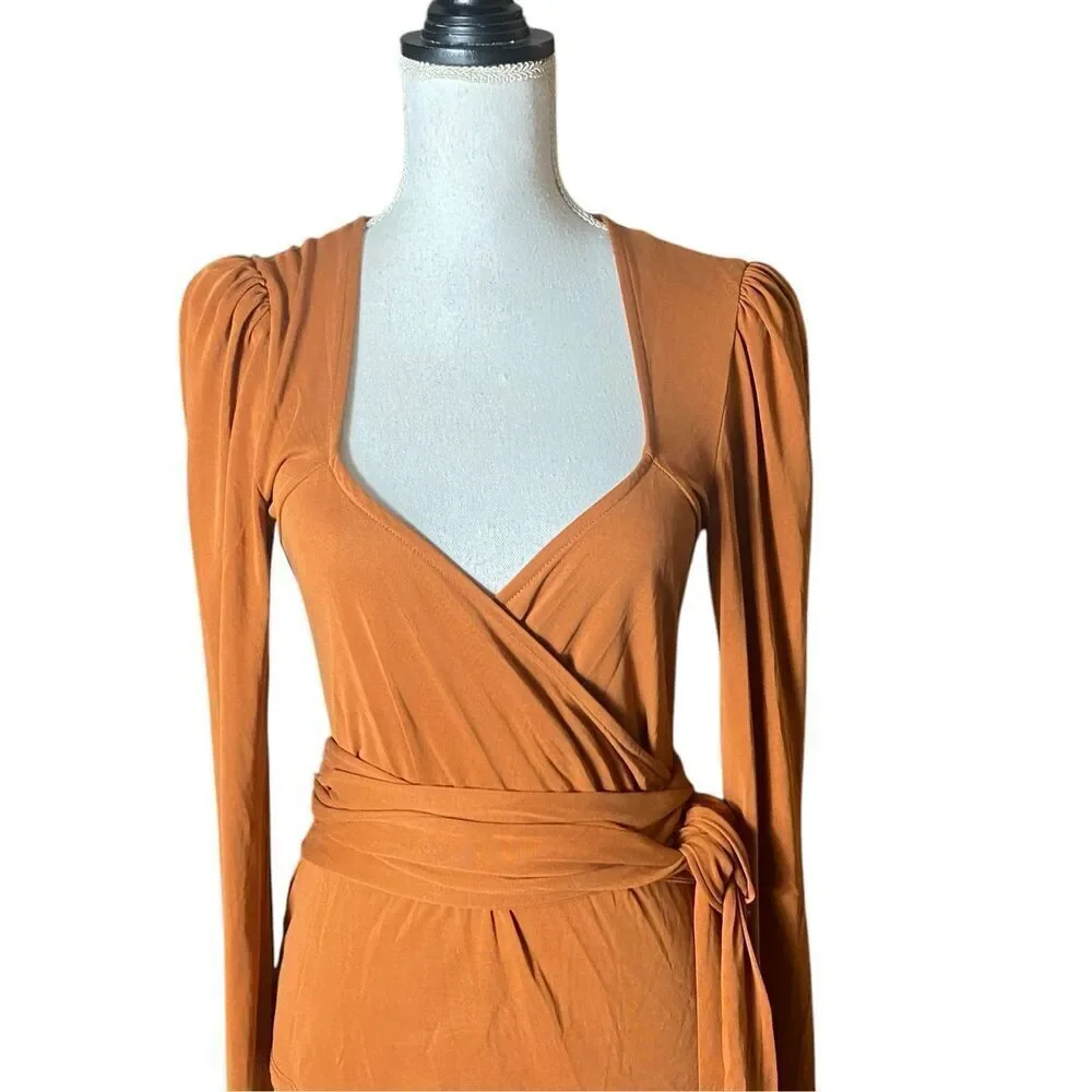 Free People Womens Terracotta Wrap Front Top Medium